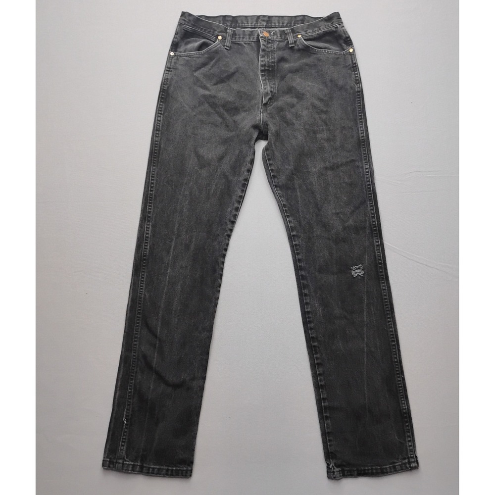 Wrangler Mens Cowboy Cut Regular Fit Jeans Black 13MWZWK 36x36